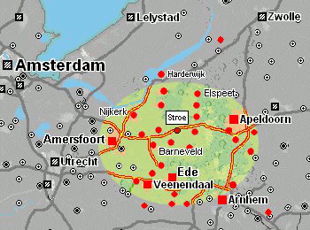 Bouwlocaties: Amersfoort,Apeldoorn, Barneveld, Beekbergen, Bennekom, Didam, Ede, Ederveen, Elspeet, Ermelo, Harskamp, Kootwijk, Kootwijkerbroek, Loenen, Lunteren, Nijkerk, Nijkerkerveen, Nieuw Milligen, Oldebroek, Putten, Rozendaal, Stroe, Terschuur, Ugchelen, Uddel, Veenendaal, Voorthuizen.