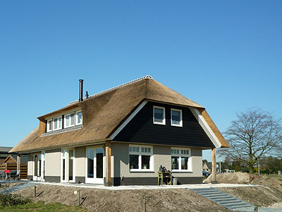 Zijgevel van de woning